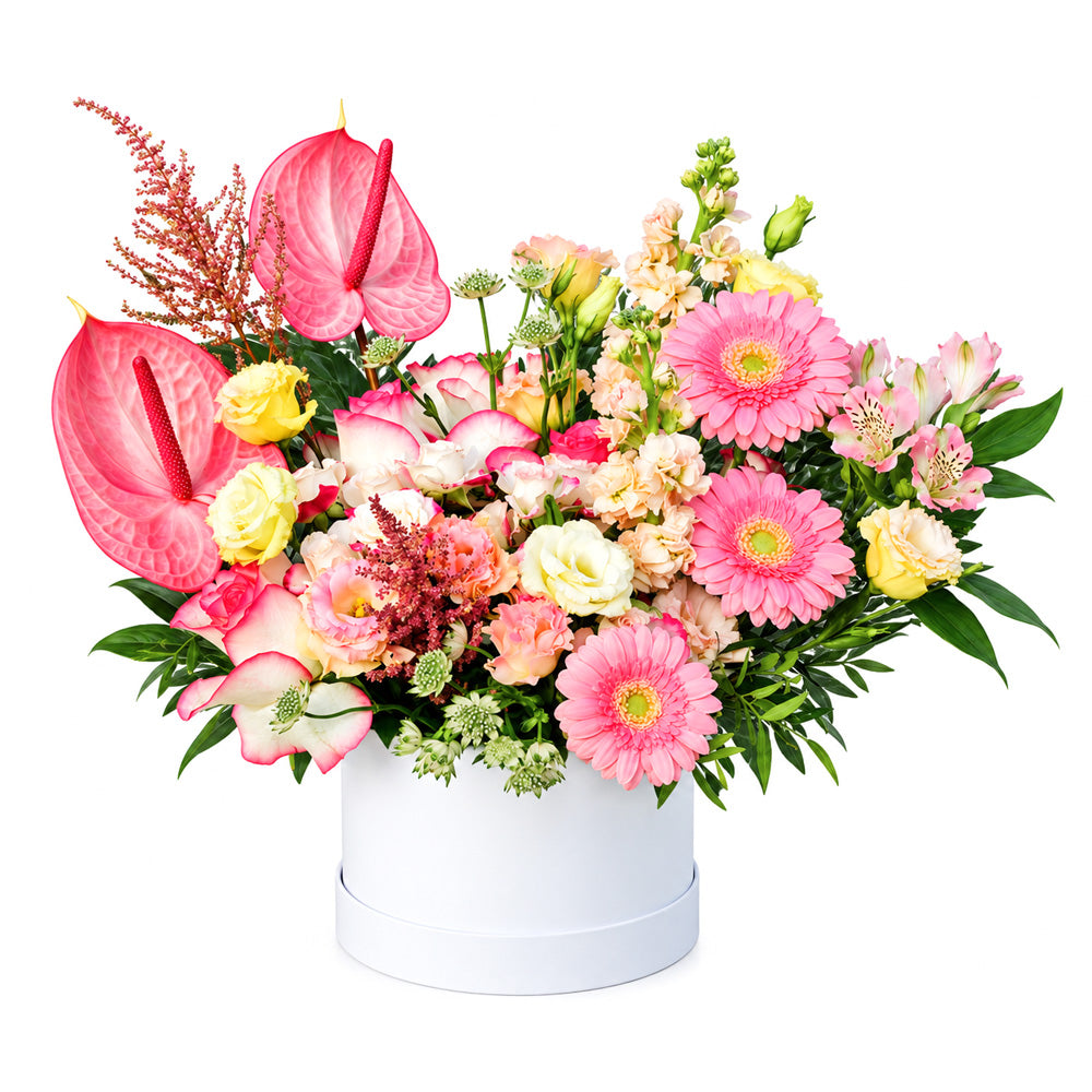 Tropical Pink Garden Hatbox