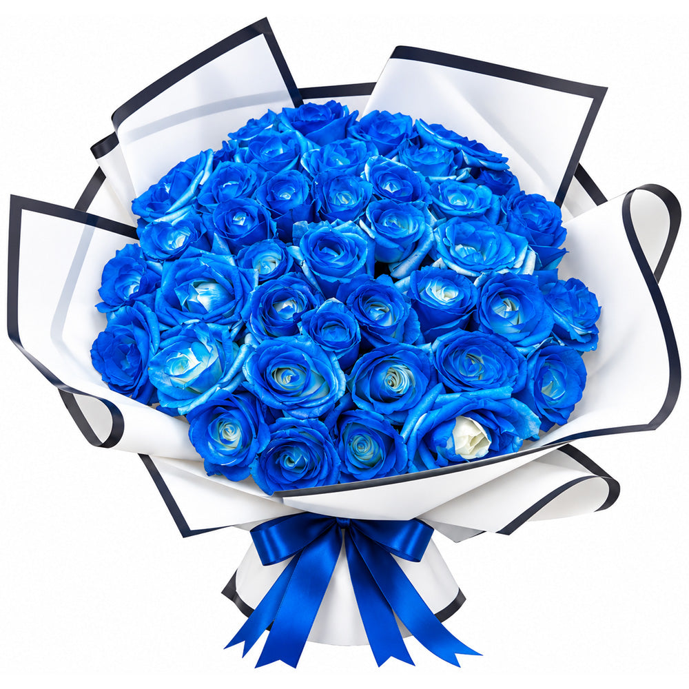 Sapphire Blue Rose Bouquet