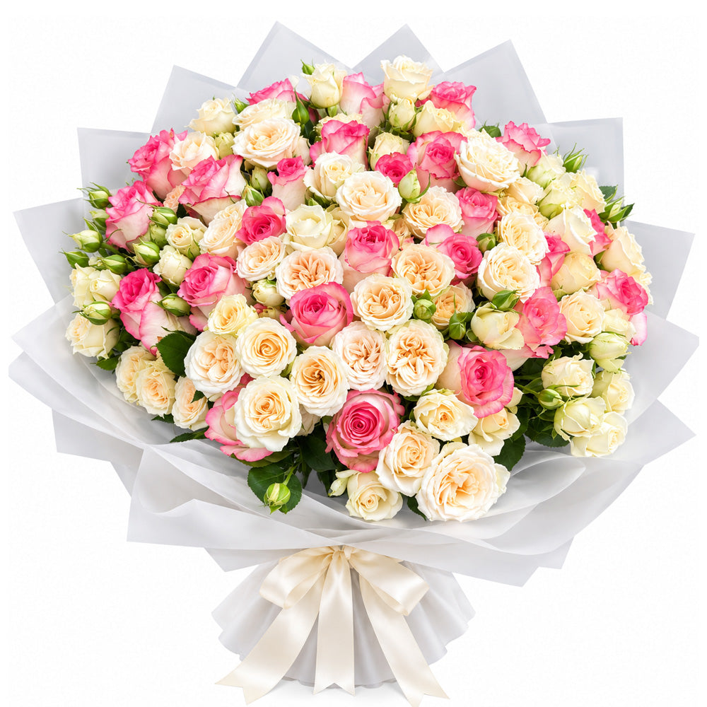 Pastel Celebration Spray Rose Bouquet