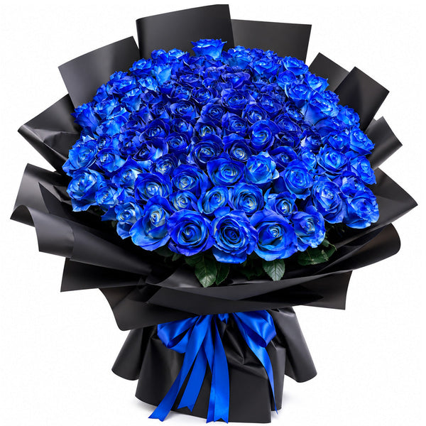 Midnight Blue Rose Bouquet