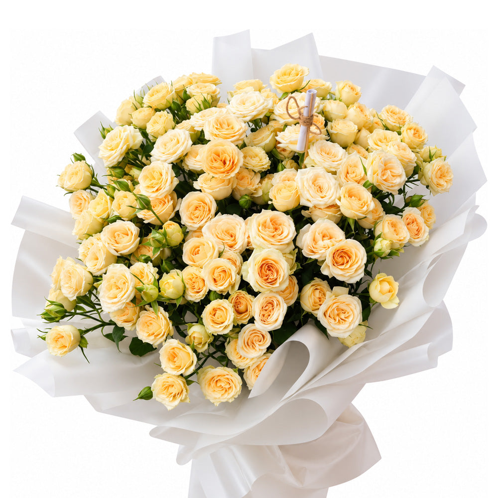 Golden Yellow Spray Rose Bouquet