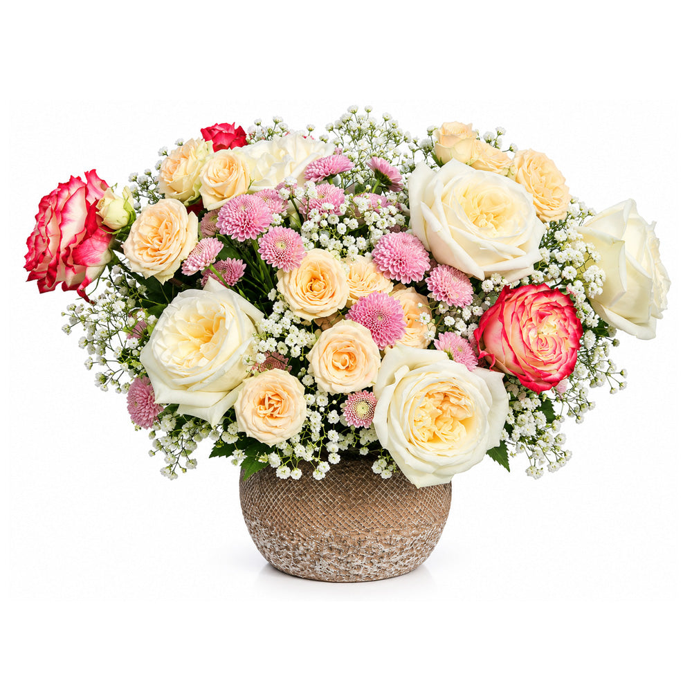 Pastel Garden Bowl Arrangement