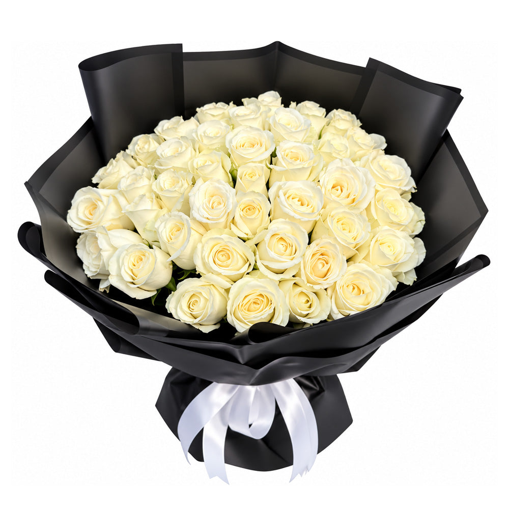 Moonlight Ivory Rose Bouquet