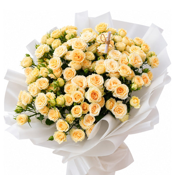 Golden Yellow Spray Rose Bouquet